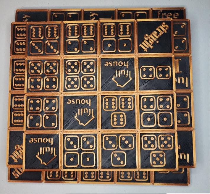 Dice Poker Board | PLA Multi Colour Board Game
