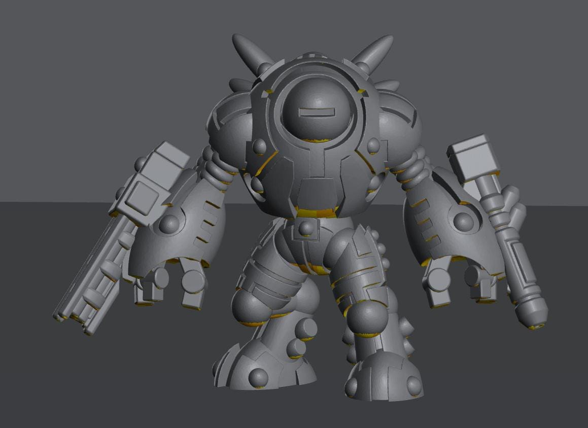 Skyborn Battlesuit Commanders | 8mm Epic Scale Sci-Fi Walker Miniature