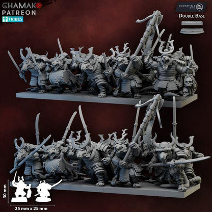 Ratmen Warriors | 28mm Heroic-Scale Fantasy Infantry Miniatures