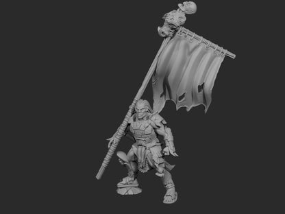 Warbreed Orc Command Set | 28mm Scale Fantasy Infantry Miniatures