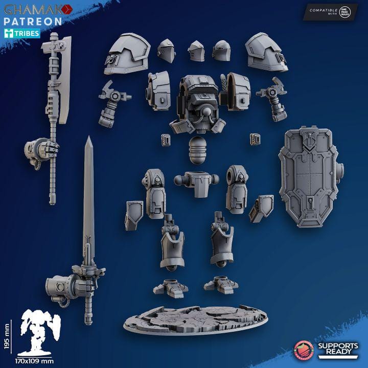 Guardian Titan Miniature | 32/28mm Heroic-Scale Sci-Fi War Engine