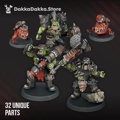 Porkaz Head Crackaz | 32/28mm Heroic-Scale Sci-Fi Infantry Miniatures