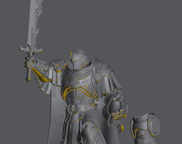 Quintus Aexius The Conditor | 32/28mm Heroic-Scale Sci-Fi Heavy Power Armour Infantry Leader