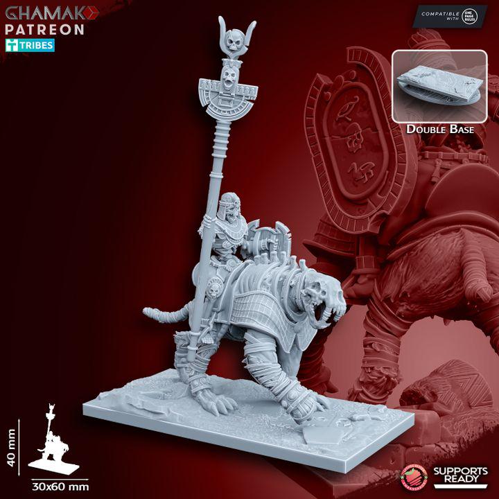 Undead Pharaohs Sand Skeleton Horsemen/Sabretooth Riders | 28mm Heroic-Scale Fantasy Cavalry Miniatures
