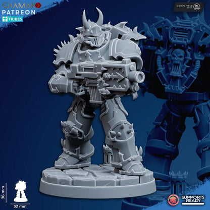 Heretic Militum Core Troops | 32/28mm Heroic-Scale Sci-Fi Power Armoured Infantry
