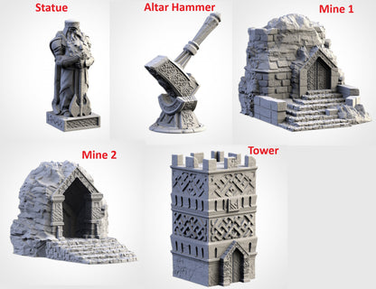 Dwarven Constructions | 32/28mm Wargaming Scenery and Miniature Terrain