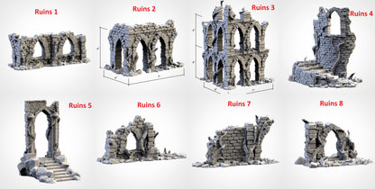 Abandoned City Ruins | 32/28mm Wargaming Scenery and Miniature Terrain