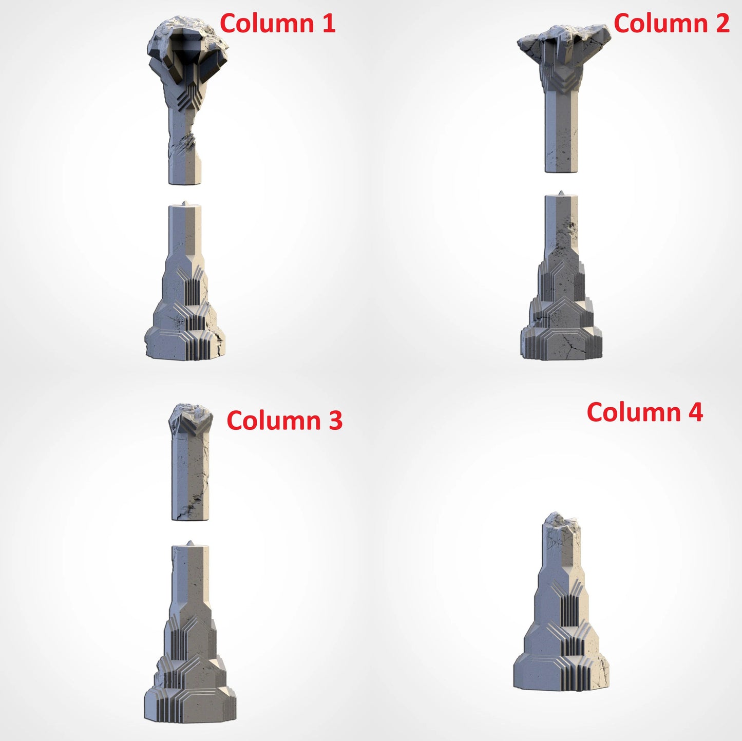 Dwarven Columns | 32/28mm Wargaming Scenery and Miniature Terrain