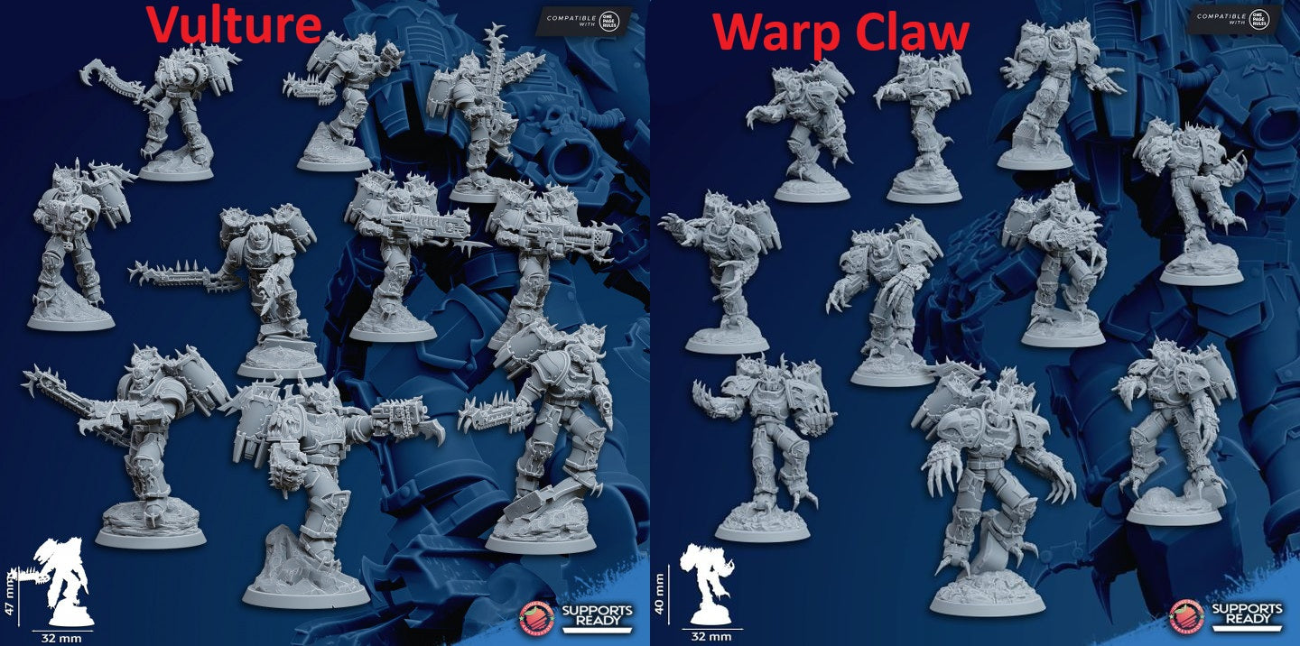 Heretic Militum Jump Troops | 32/28mm Heroic-Scale Sci-Fi Heavy Power Armour Jetpack Infantry