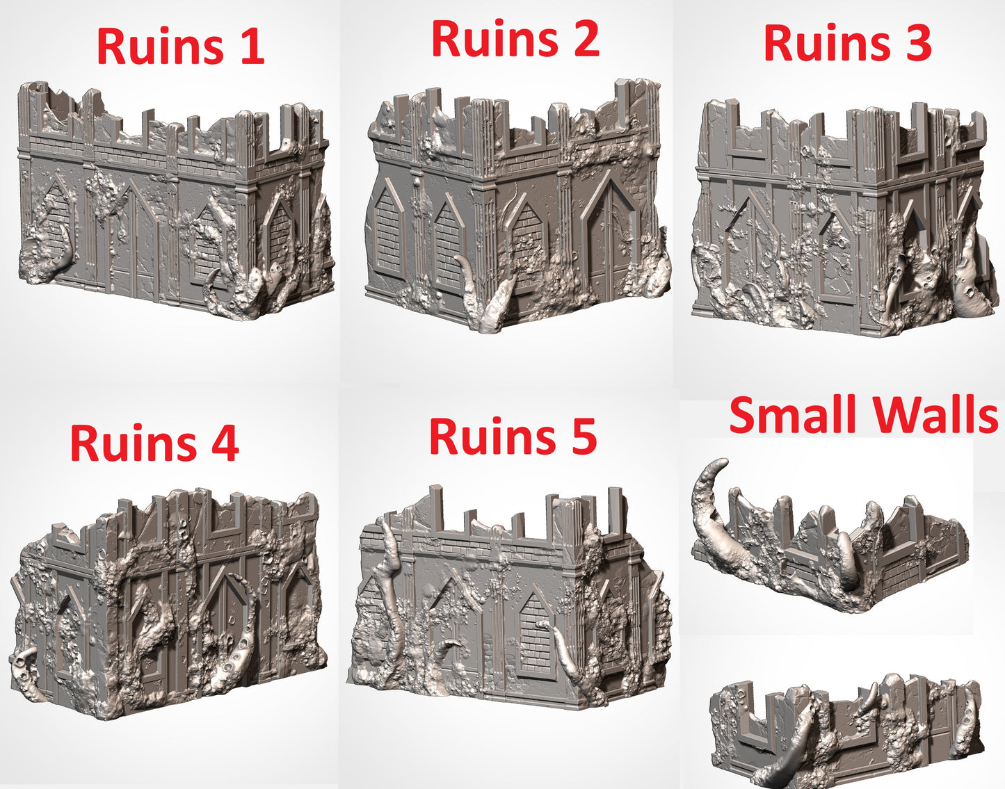 Infected Ruins | 32/28mm Wargaming Scenery and Miniature Terrain