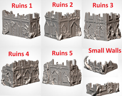 Infected Ruins | 32/28mm Wargaming Scenery and Miniature Terrain