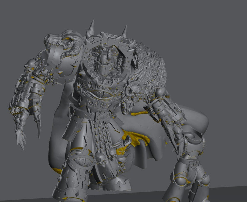 Asmodeus Supreme Heretic | 32/28mm Heroic-Scale Sci-Fi Heavy Power Armour Infantry Leader