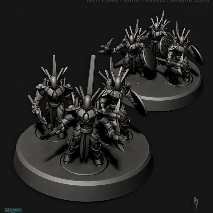 Tech Elves Mobile Suits | 8mm Epic Scale Sci-Fi Infantry Miniatures