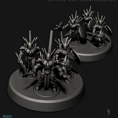 Tech Elves Mobile Suits | 8mm Epic Scale Sci-Fi Infantry Miniatures
