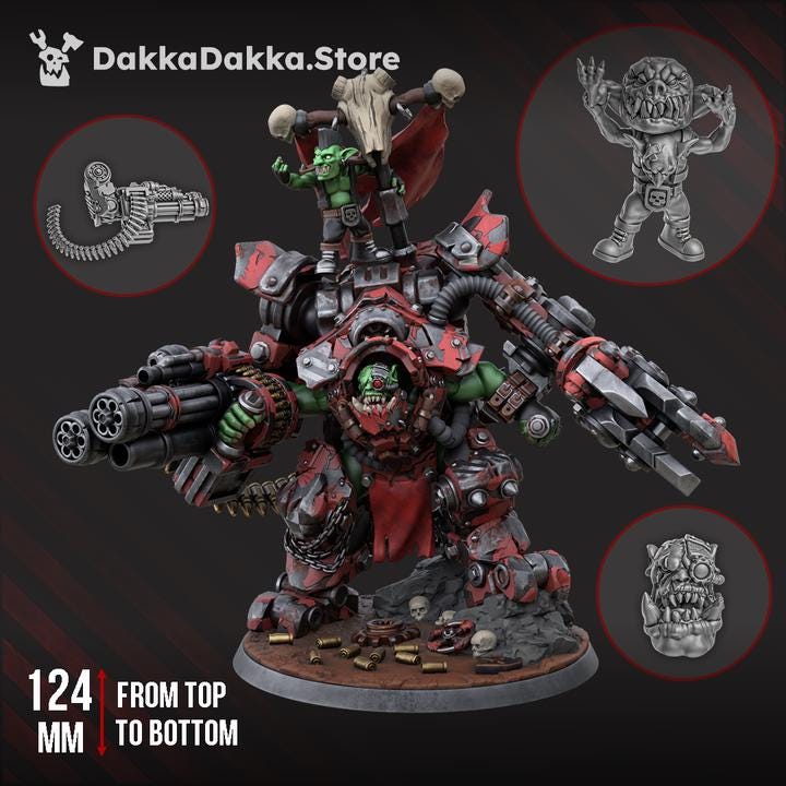 Porkaz Gharghkool 'Da Big Wrecka | 32/28mm Heroic-Scale Sci-Fi Heavy Infantry Miniatures