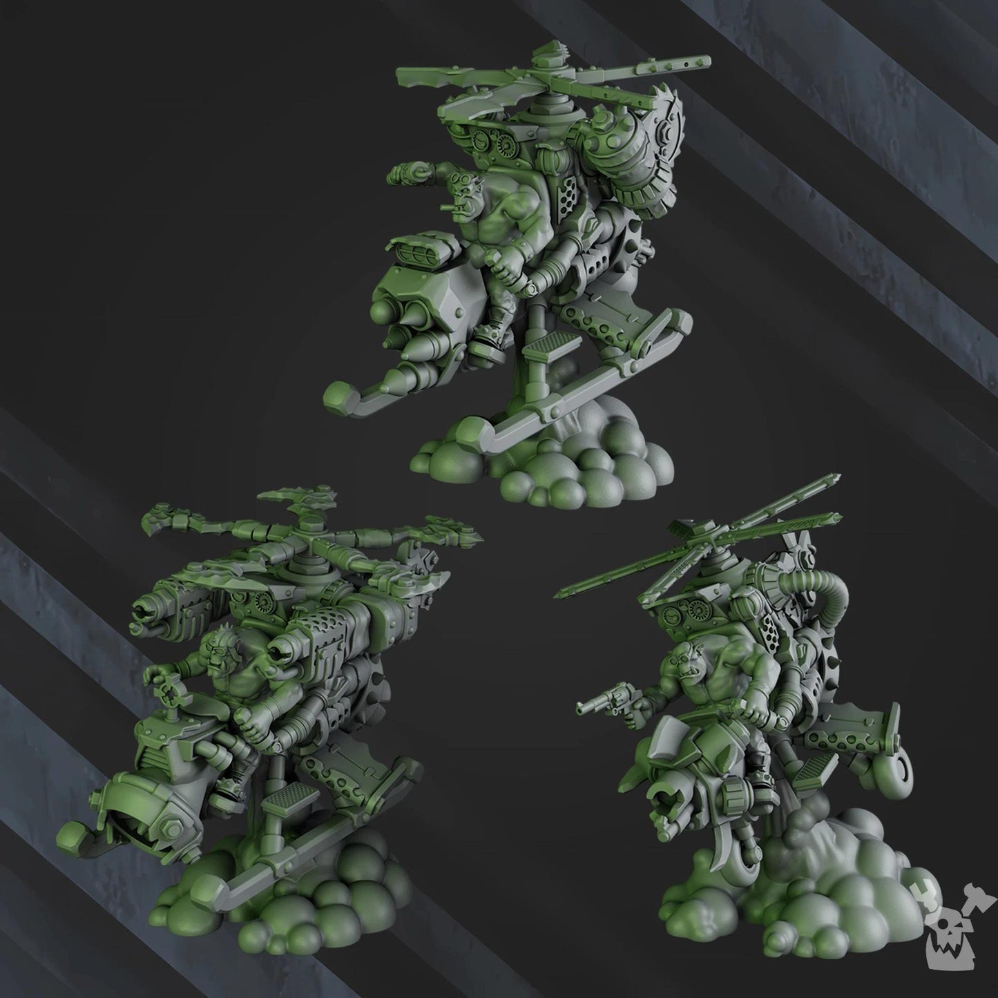 Porkaz Chonky Flyaz | 32/28mm Heroic-Scale Sci-Fi Jetbike Miniatures