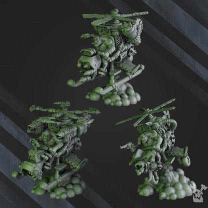 Porkaz Chonky Flyaz | 32/28mm Heroic-Scale Sci-Fi Jetbike Miniatures
