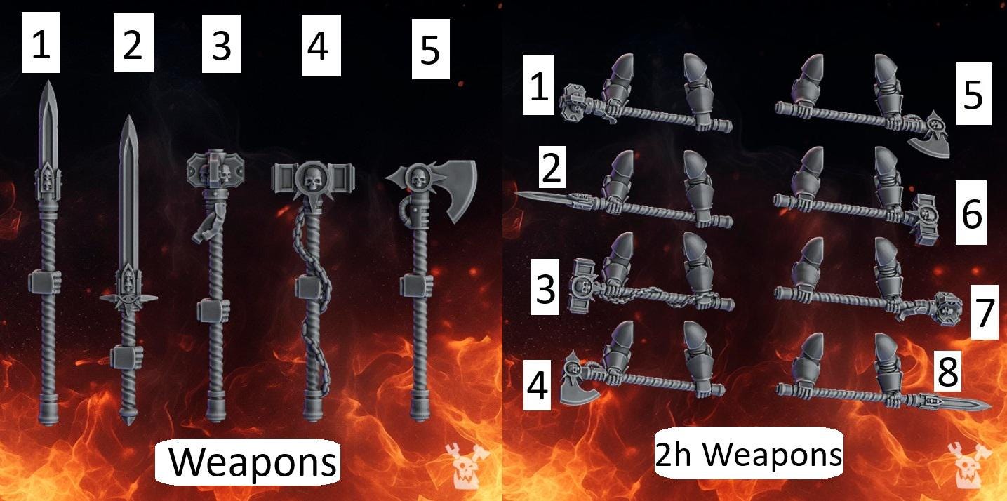 Pactum Aeternum Conversion Bits | Weapons, Shield and Armour Accessories for 28-32mm Sci-Fi Miniatures