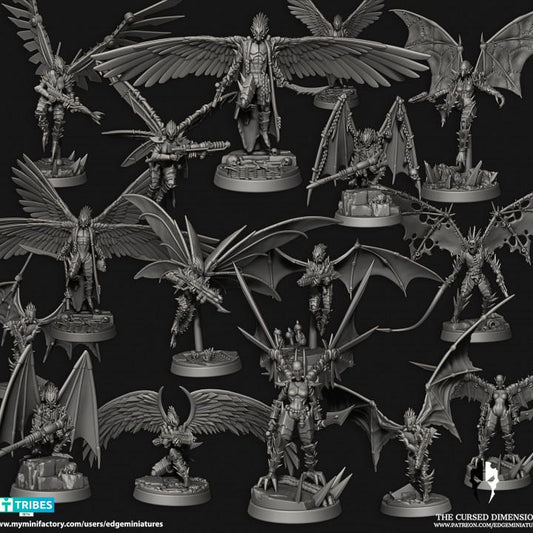 Cursed Elves Sky Raiders | 32/28mm Heroic-Scale Sci-Fi Miniatures