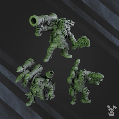 Porkaz Bazooka Bruvvaz | 32/28mm Heroic-Scale Sci-Fi Infantry Miniatures