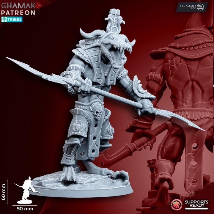Undead Pharaohs Nomarch Guardian | 28mm Heroic-Scale Fantasy Monster Miniatures