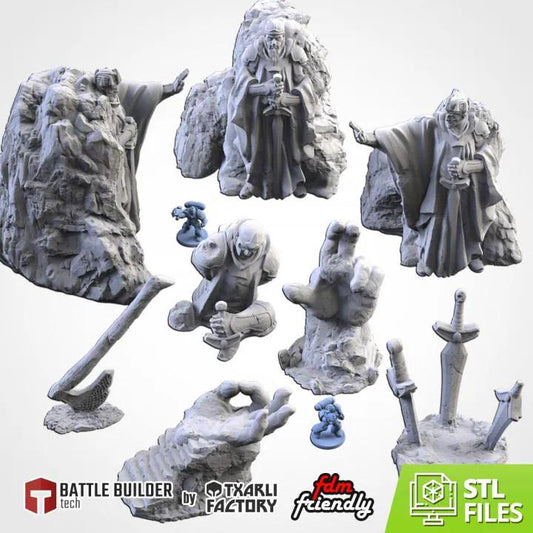 Ruins and Statues | 32/28mm Wargaming Scenery and Miniature Terrain