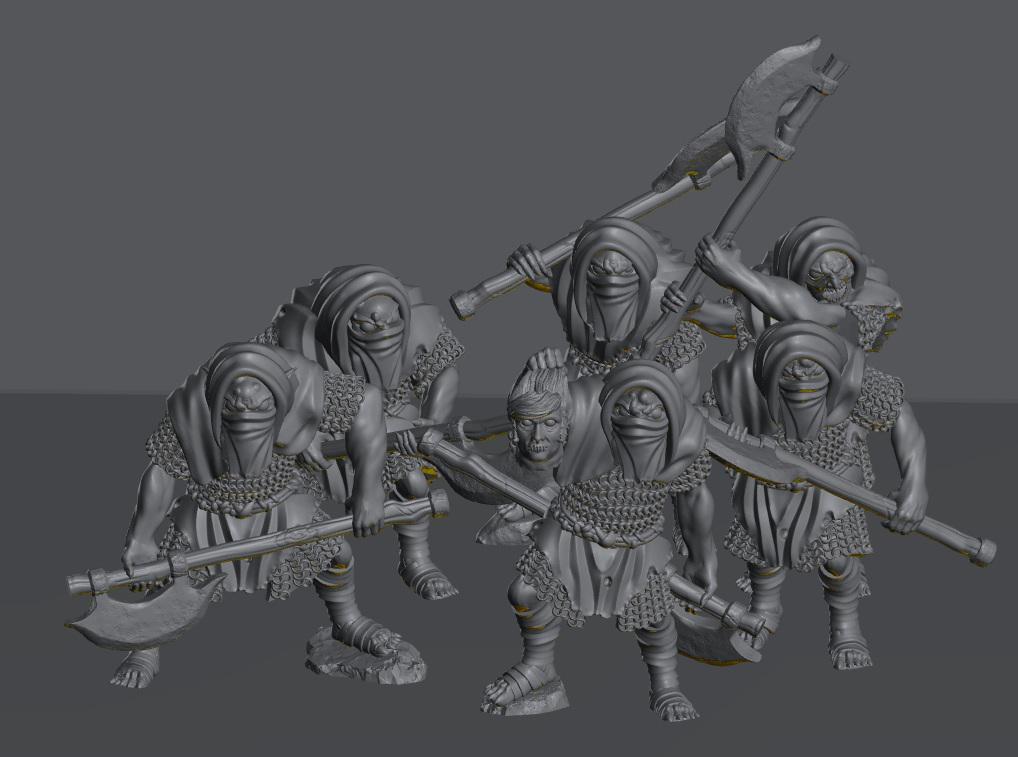 Troglodyte Executioners | 28mm Scale Fantasy Infantry Miniatures