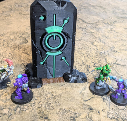 Multi Colour Xenos Monoliths | 32/28mm Wargaming Scenery and Miniature Terrain