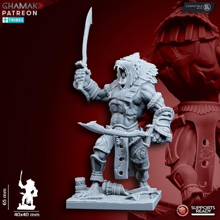 Undead Pharaohs Nomarch Guardian | 28mm Heroic-Scale Fantasy Monster Miniatures