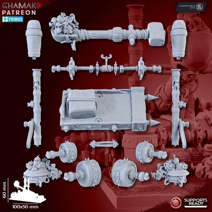 Undead Pharaohs Sand Catapult | 28mm Heroic-Scale Fantasy War Machine Miniatures