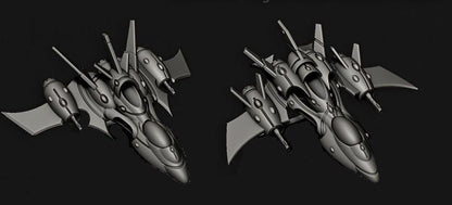 Tech Elves Bombers | 8mm Epic Scale Sci-Fi Vehicle Miniatures