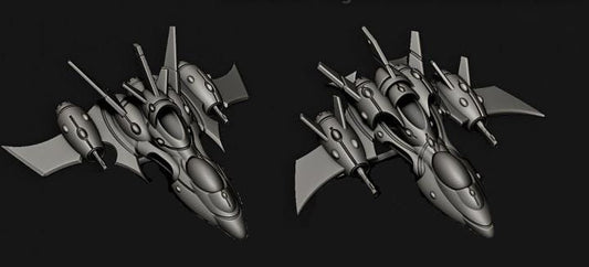 Tech Elves Bombers | 8mm Epic Scale Sci-Fi Vehicle Miniatures