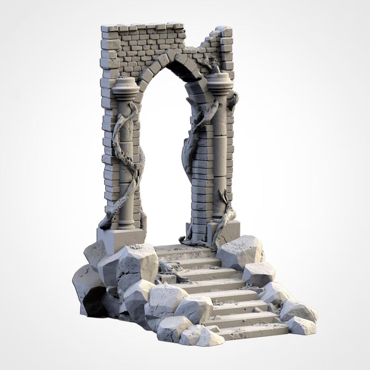 Abandoned City Ruins | 32/28mm Wargaming Scenery and Miniature Terrain