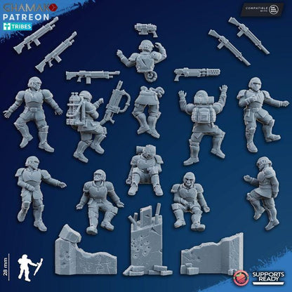Freedom Guard Casualties | Accessories for 28-32mm Sci-Fi Miniatures