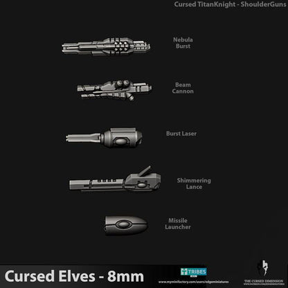 Cursed Elves Titan Knight | 8mm Epic Scale Sci-Fi Titan Miniature