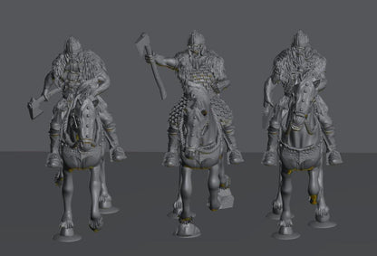Savage Hillmen Elite Riders | 28mm Scale Fantasy Cavalry Miniatures