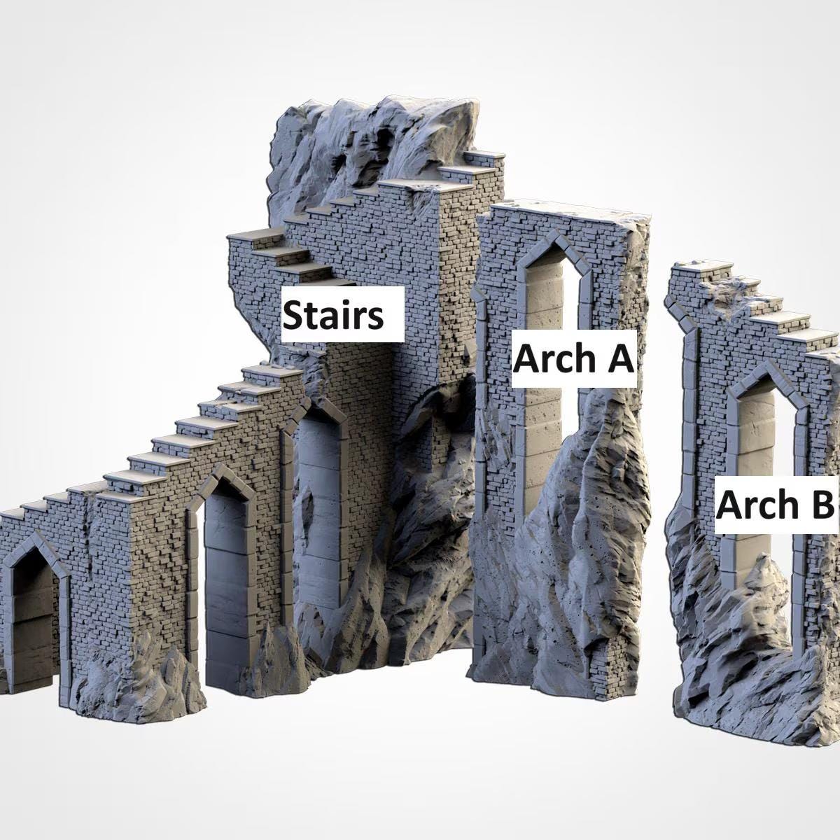 Dwarven Underground Mines and Stairs | 32/28mm Wargaming Scenery and Miniature Terrain