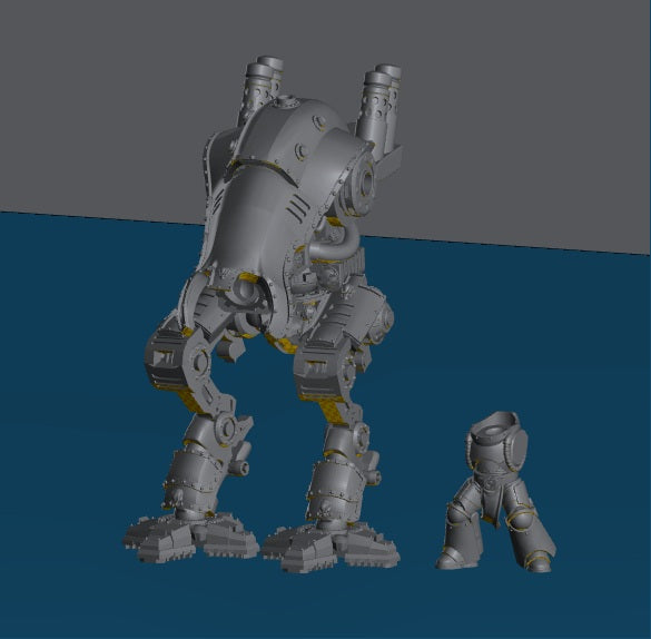 Bellatorius Titan Miniature | 32/28mm Heroic-Scale Sci-Fi War Engine