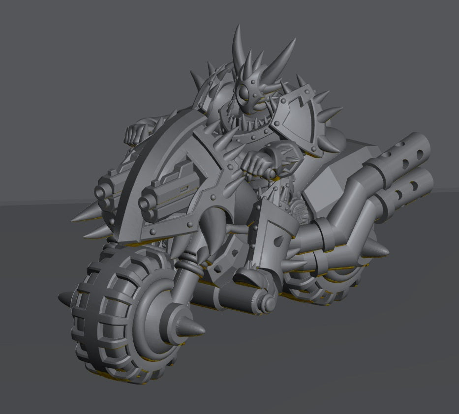 Followers of Change Bikers | 32/28mm Heroic-Scale Sci-Fi Heavy Infantry Bikers