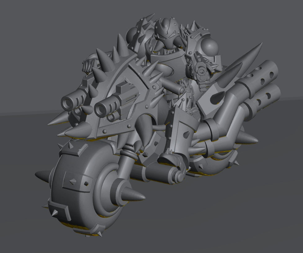 Followers of Change Bikers | 32/28mm Heroic-Scale Sci-Fi Heavy Infantry Bikers