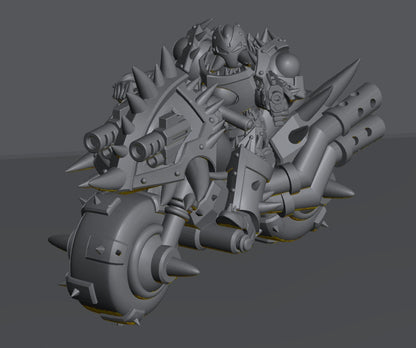 Followers of Change Bikers | 32/28mm Heroic-Scale Sci-Fi Heavy Infantry Bikers