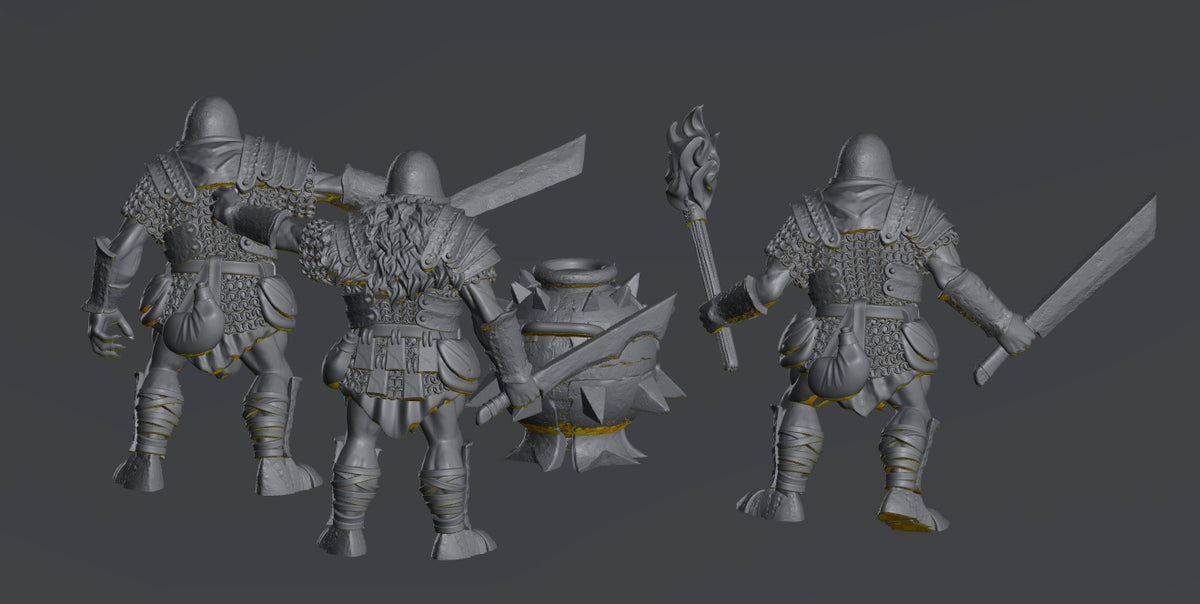 Half Orc Bomb Crew | 28mm Scale Fantasy Infantry Miniatures