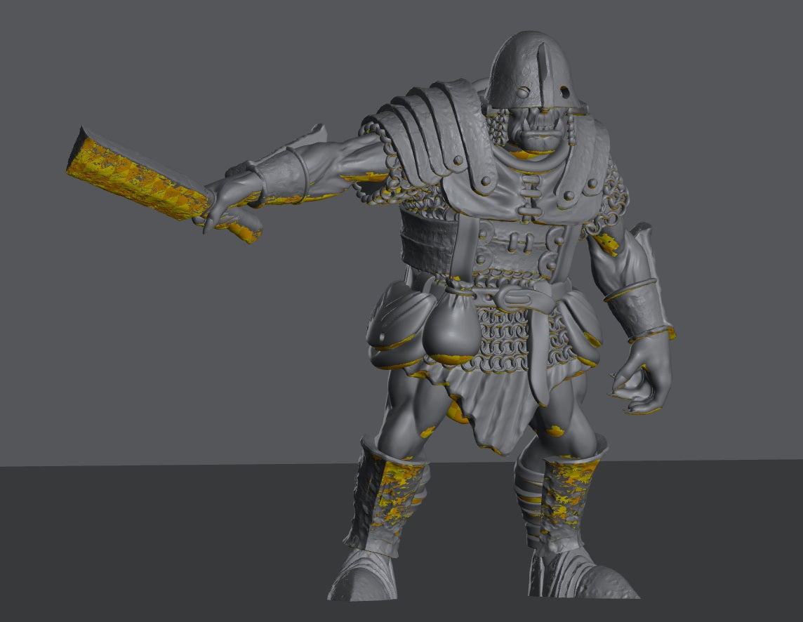 Half Orc Bomb Crew | 28mm Scale Fantasy Infantry Miniatures