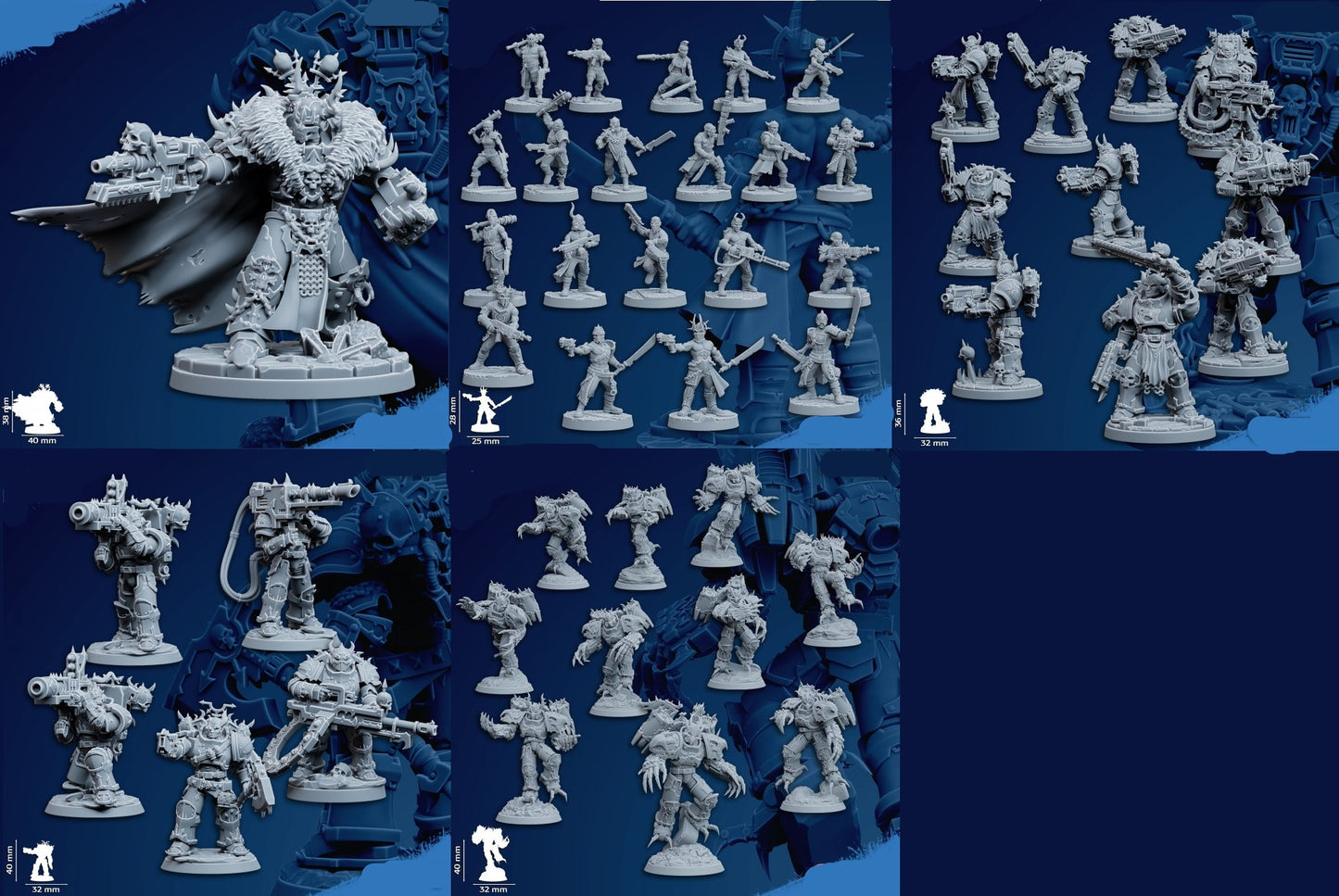 Heretic Army Bundle | 32/28mm Heroic-Scale Sci-Fi Army