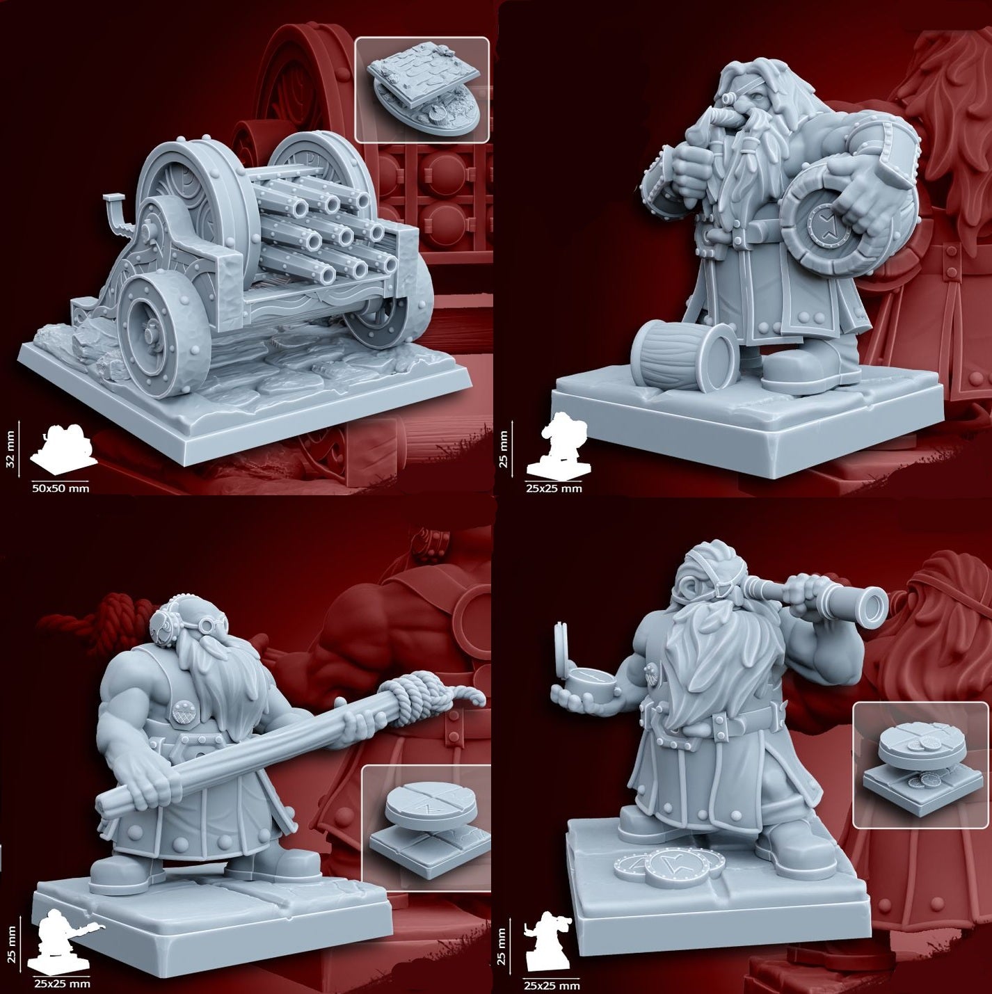 Dwarf Artillery | 28mm Heroic-Scale Fantasy War Machine Miniatures