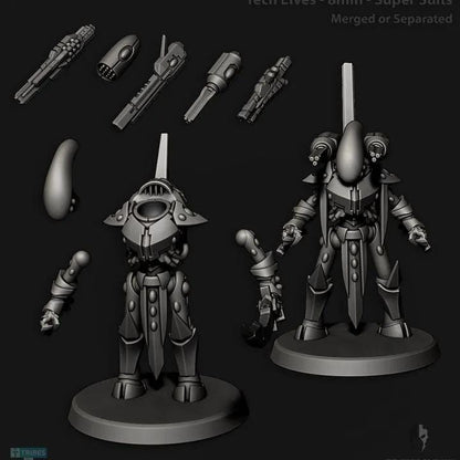 Tech Elves Super Suits | 8mm Epic Scale Sci-Fi Walker Miniature