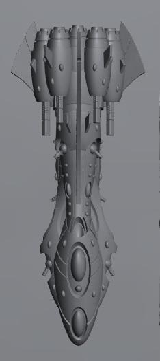 Tech Elves Fleet Scale Dreadnaught | Space Fleet Scale Sci-Fi Miniatures