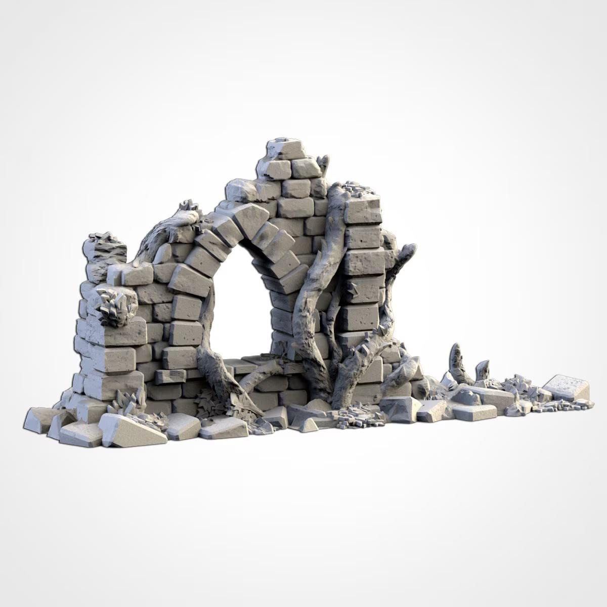 Abandoned City Ruins | 32/28mm Wargaming Scenery and Miniature Terrain