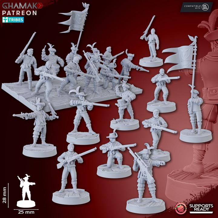 The Human Empire Ranged Infantrymen | 28mm Heroic-Scale Fantasy Infantry Miniatures