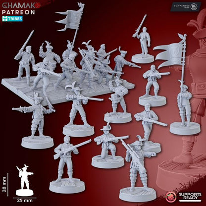 The Human Empire Ranged Infantrymen | 28mm Heroic-Scale Fantasy Infantry Miniatures